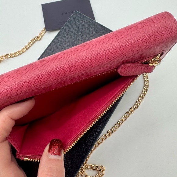 Prada Safiano Long Wallet with Chain - Picture 7 of 7